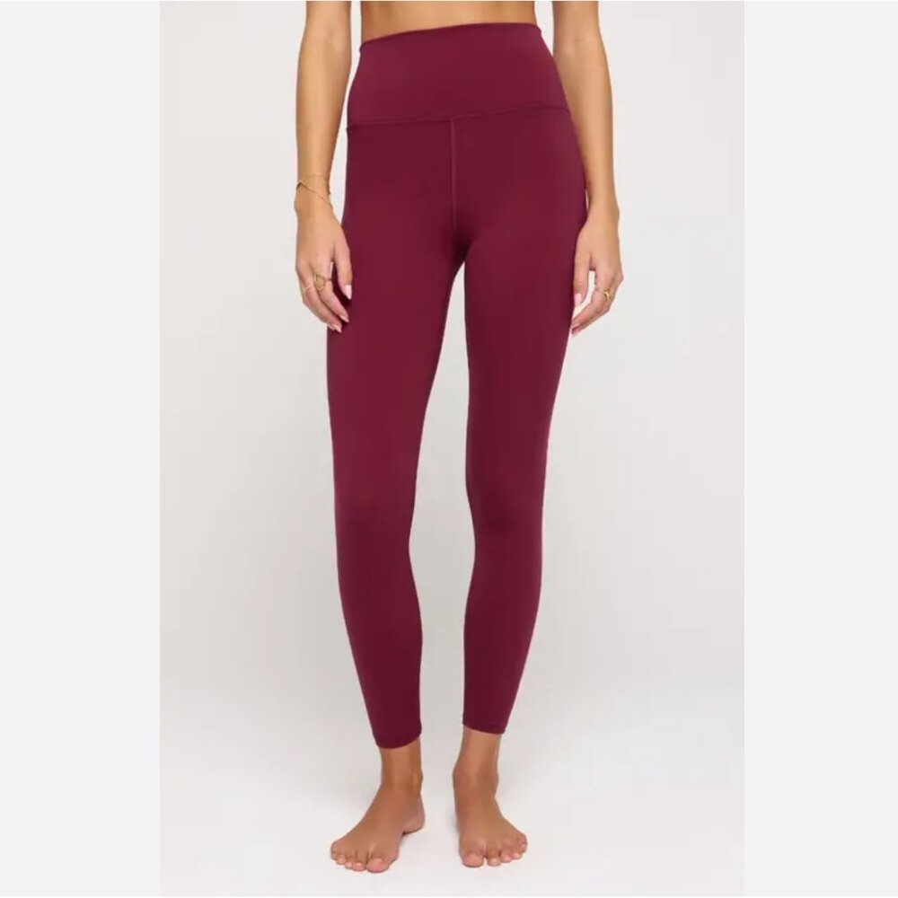 NWT Nicole Miller Sport Leggings in Burgundy